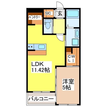 ラスヴェール西条の物件間取画像